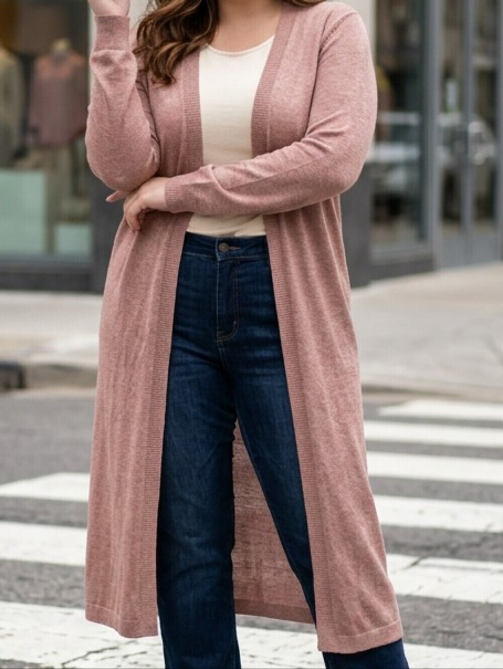 TORRID SoftGirl Pink Longline Cardigan Duster 1X
